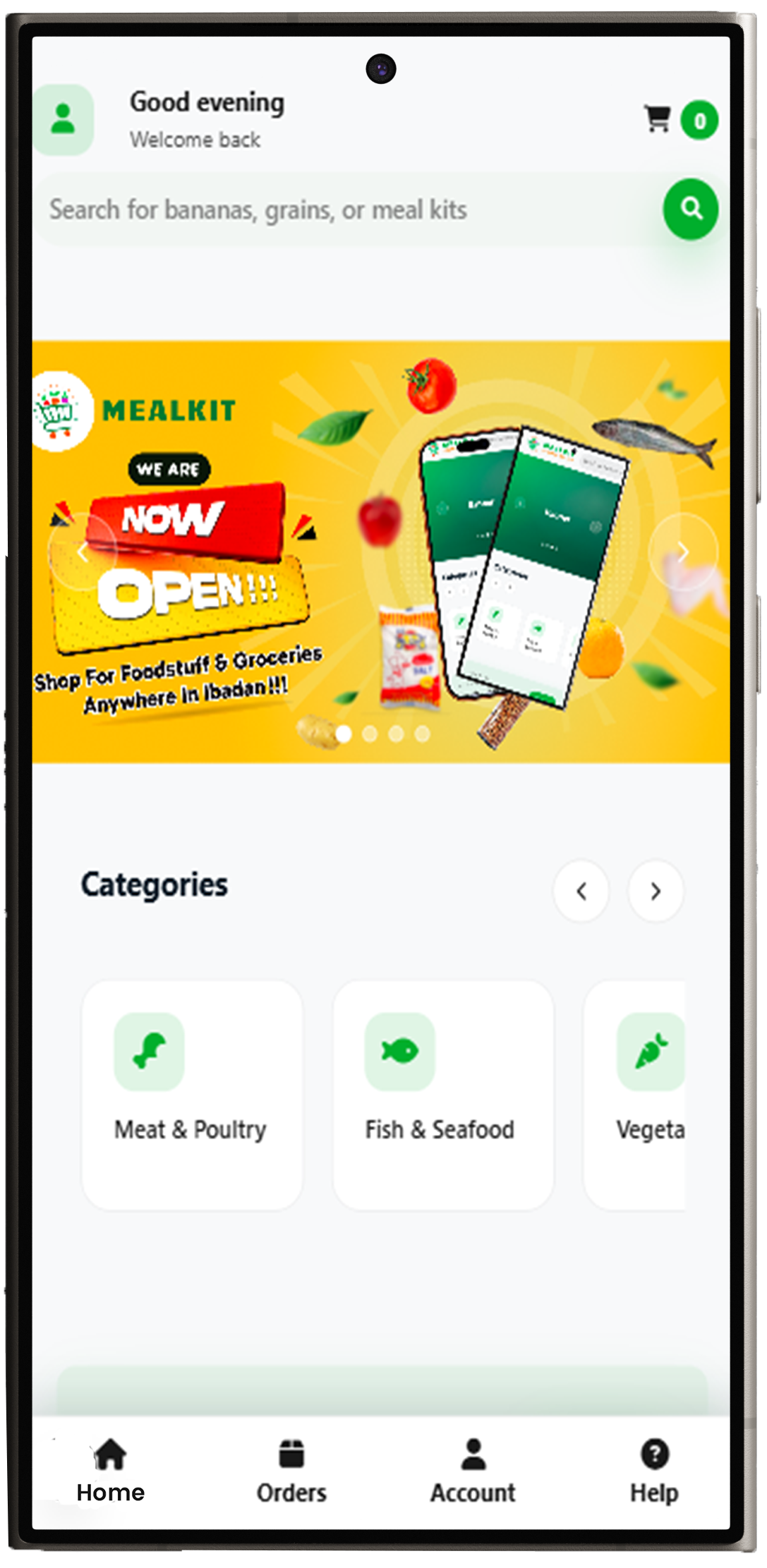 Meal05 mobile app preview on Android phone