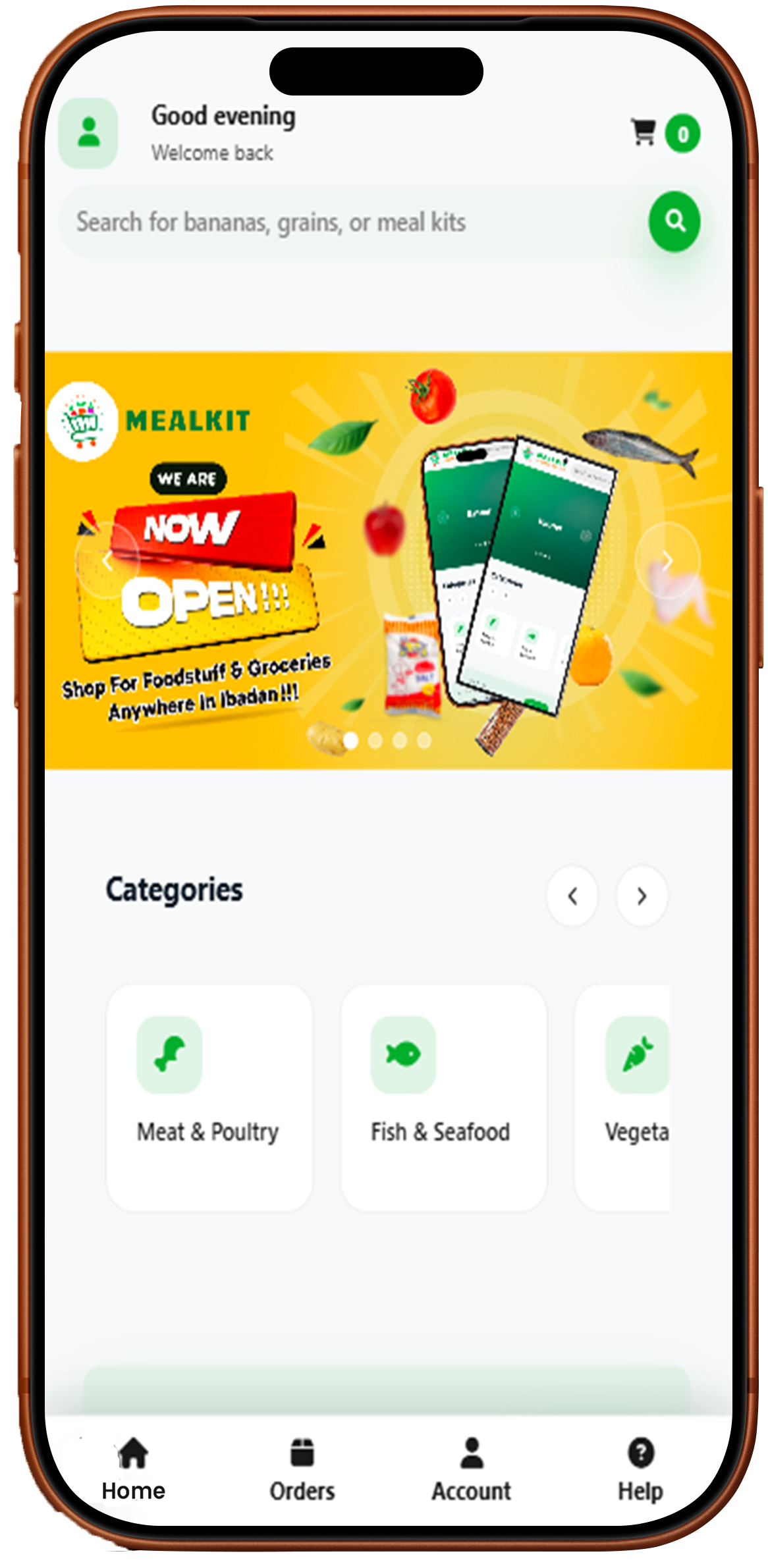 Meal05 mobile app preview on iPhone